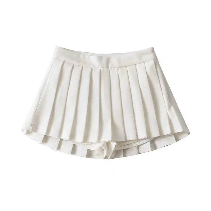 High Waist Pleated Mini Skirt – Vintage Tennis-Inspired Skirt - Stylemein