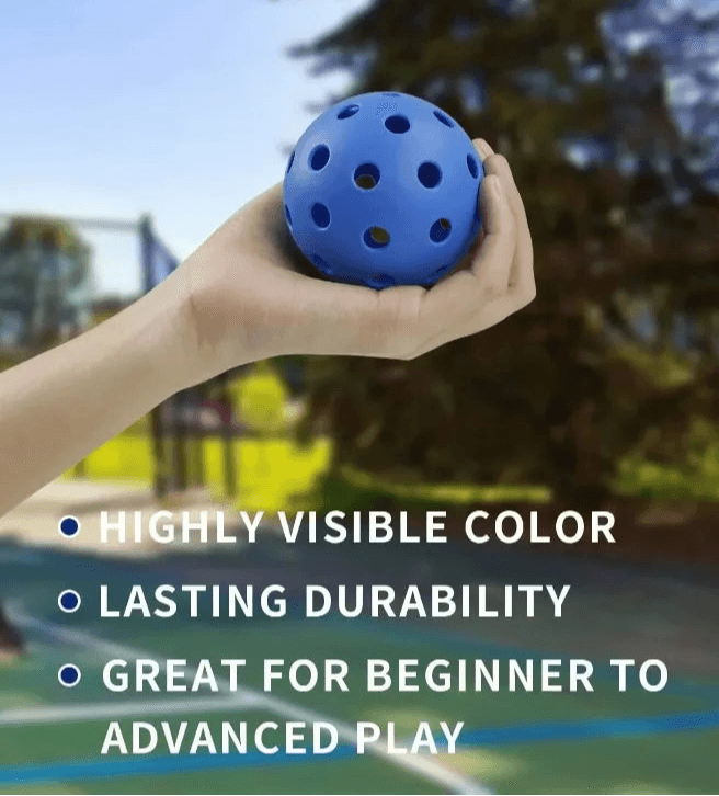 Indoor Pickleball Balls – 6/12pcs Colorful 72mm Training Balls with 40 Holes - Stylemein