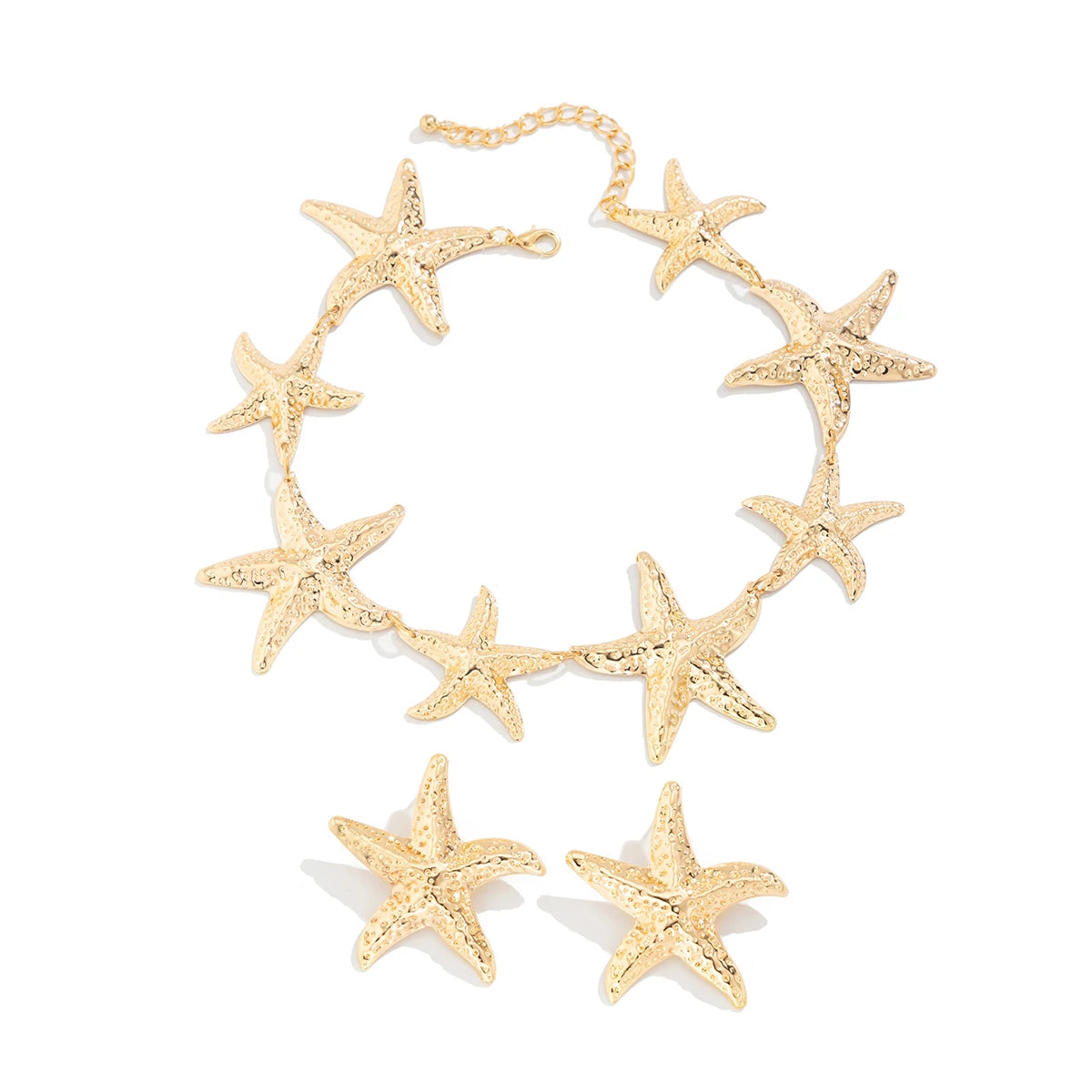 Drop earrings with choker

