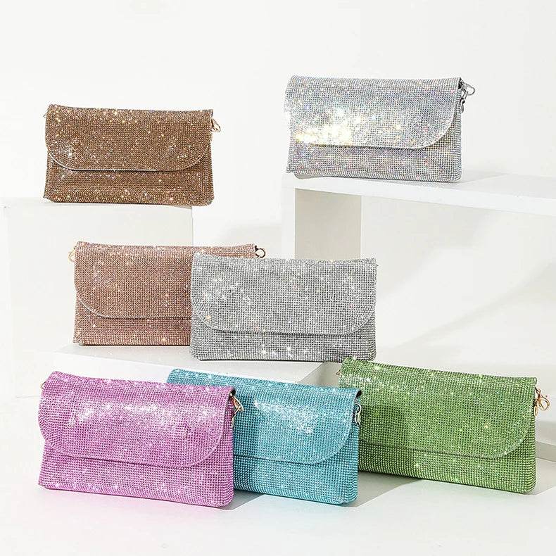 Sparkling Diamond Evening Clutch: Rhinestone Elegance for Women - Stylemein