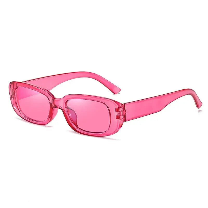 Vintage Small Rectangle Sunglasses – Retro Square Eyewear for Women with Anti-Glare UV Protection