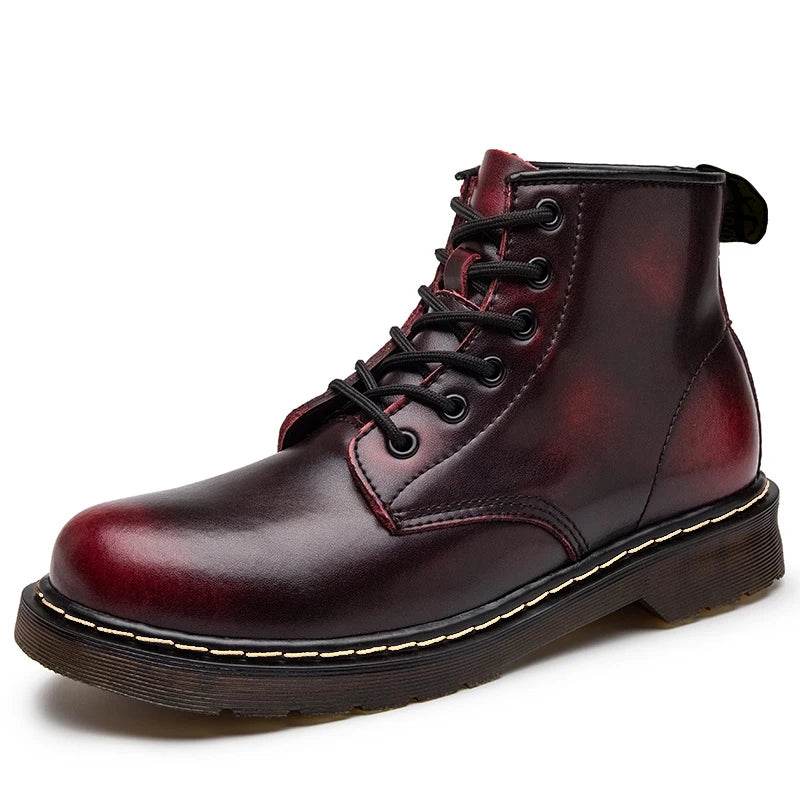 Genuine Leather Unisex Snow Boots – Warm, Stylish & Weather-Ready (Sizes 37–48) - Stylemein