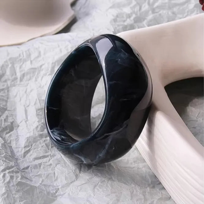 Wide Cuff Geometric Metal Bangles for Women & Men