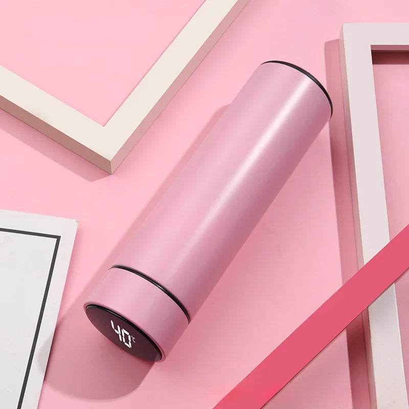 Smart Thermos Bottle (500ml): Digital Temperature Display, Keeps Drinks Hot & Cold - Stylemein