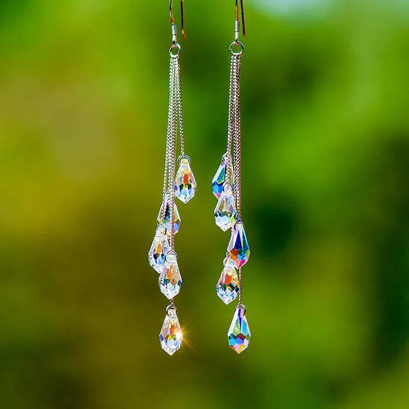 Long Irregular Tassel Earrings – 2PC Fashion Statement Jewelry - Stylemein