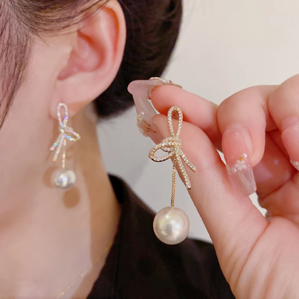 Women’s Pearl Tassel Earrings Set – Elegant Trendy Jewelry Gift