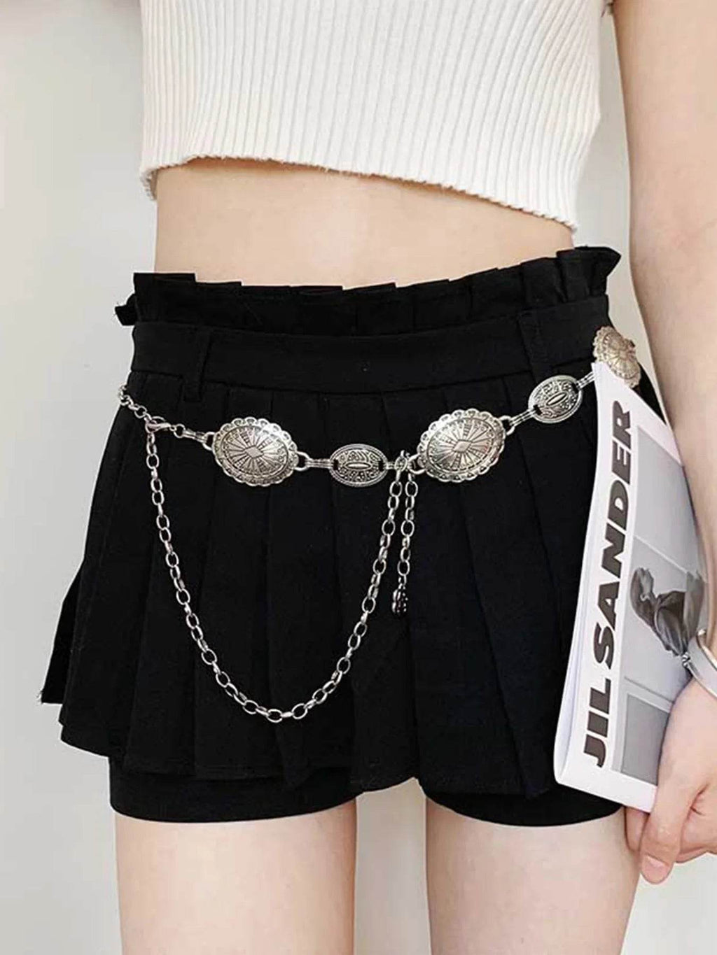Bohemian Silver Waist Chain: Retro Ethnic Style Belt for Women - Stylemein