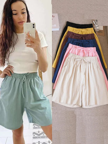 Korean style embroidered short skirt with elastic waist

