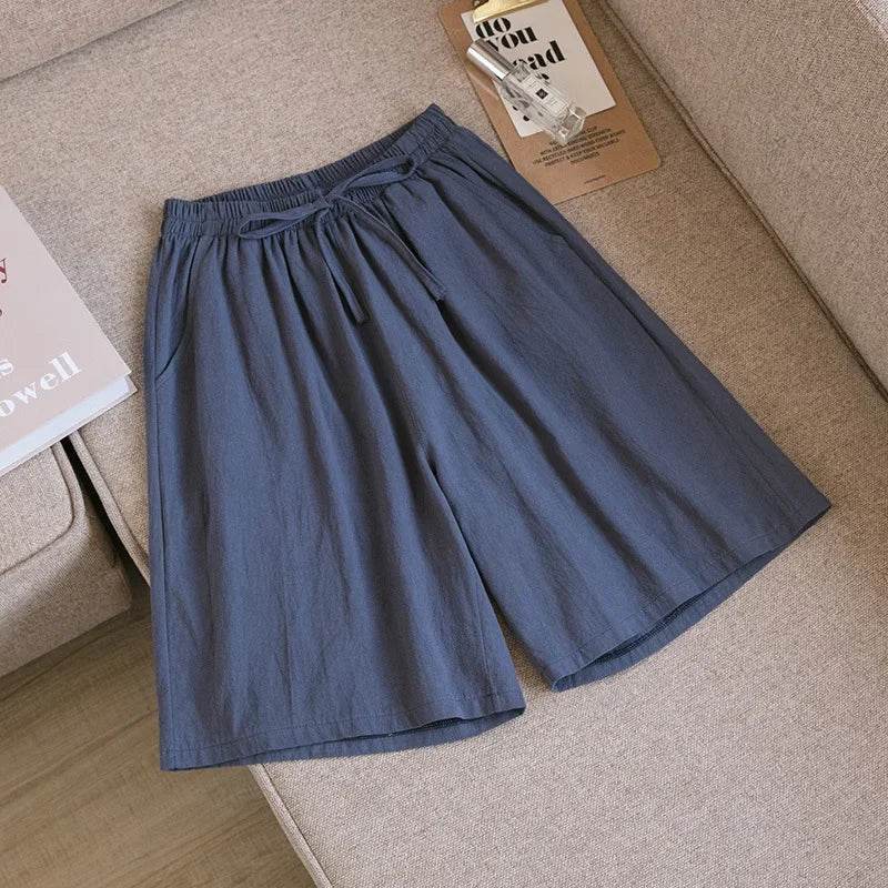 Short skirt | Embroidery Elastic Waist Korean Style Short skirt | Colorful Simple Oversize Female Trousers - Stylemein
