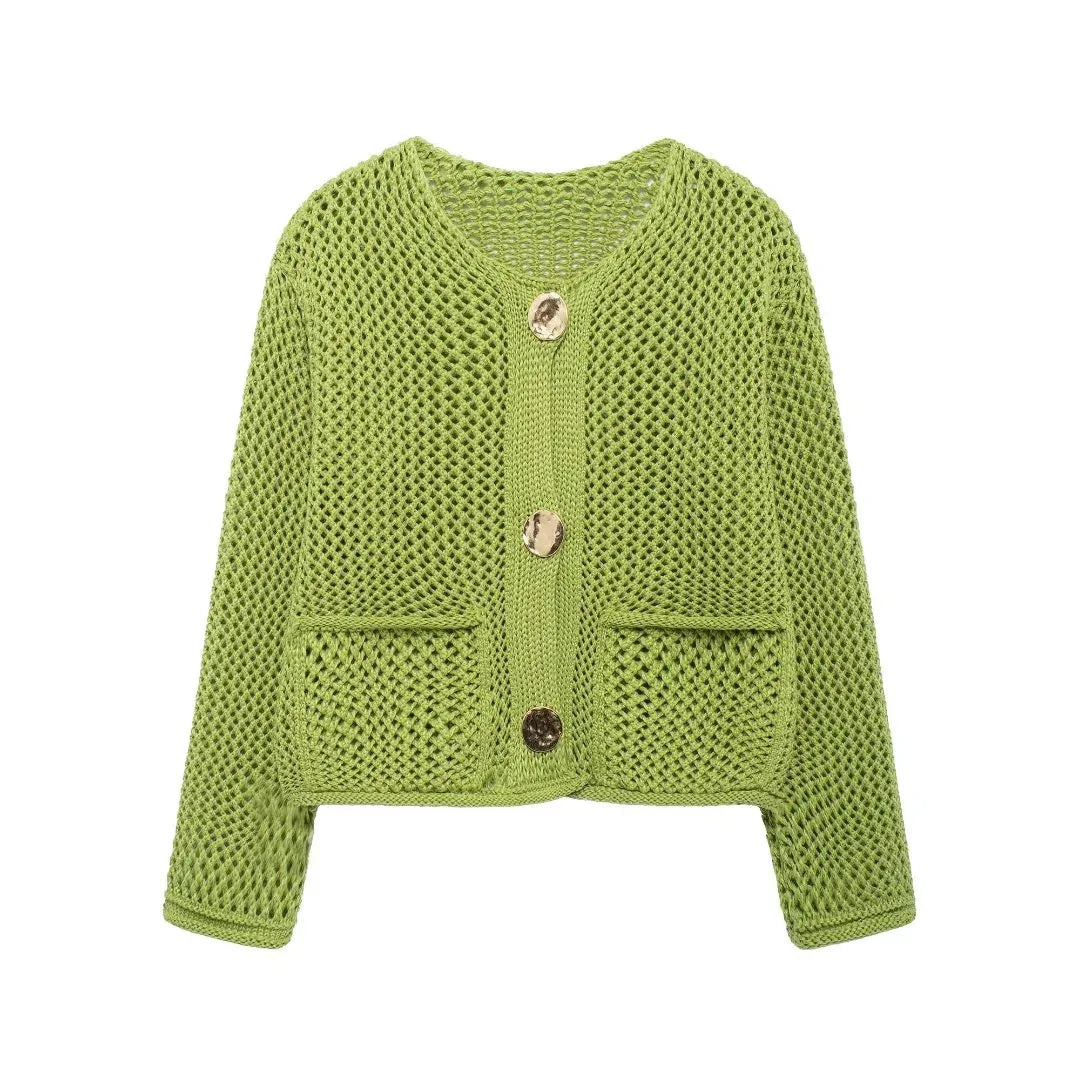 Women’s Knitted Cardigan – Loose Button Long Sleeve Autumn Winter Sweater