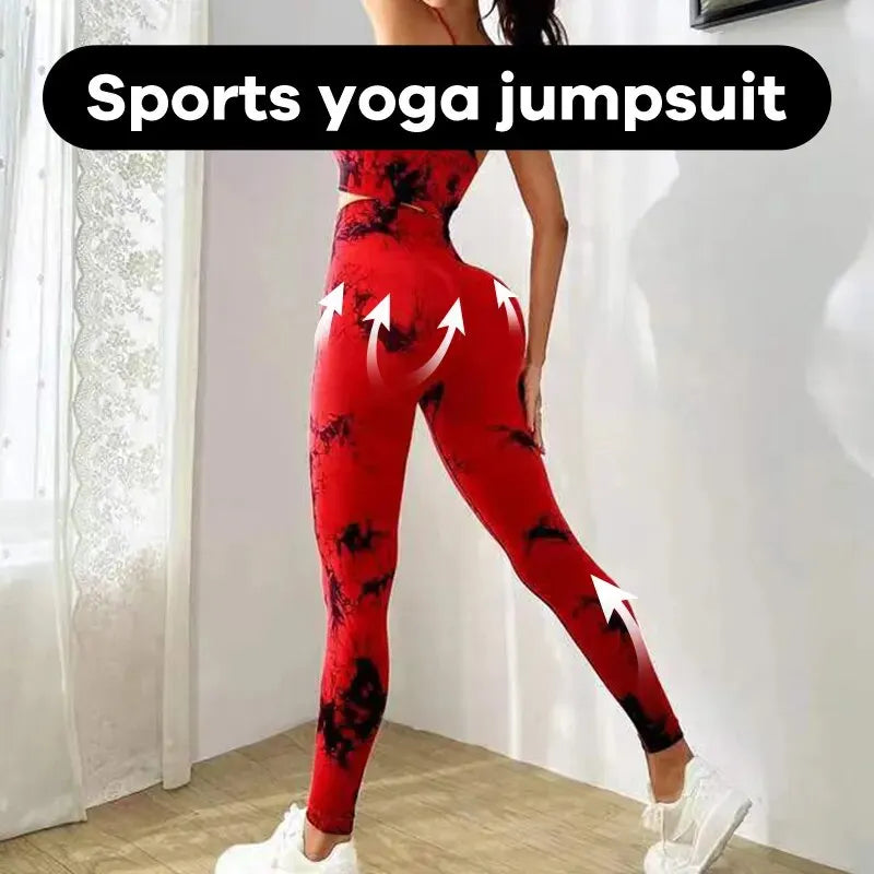 High waist leggings with matching workout bra

