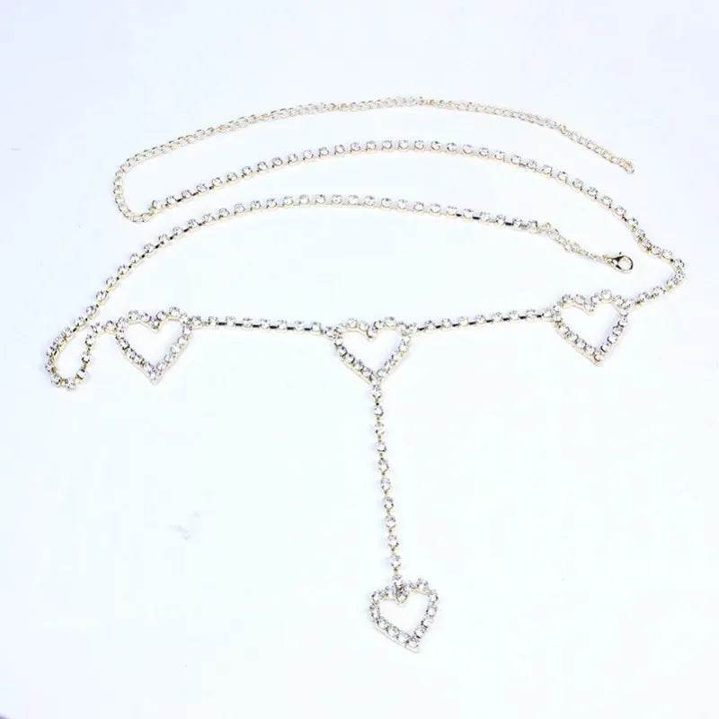 Retro Rhinestone Chain Belt – Multilayer Tassel Waist Chain for Women - Stylemein