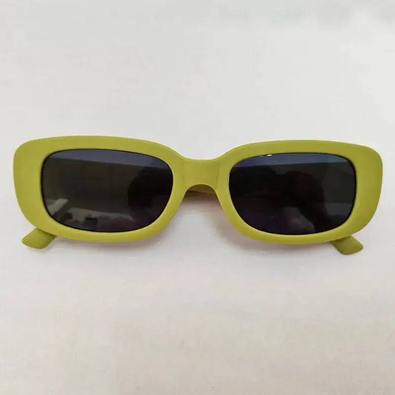 Vintage Small Rectangle Sunglasses – Retro Square Eyewear for Women with Anti-Glare UV Protection