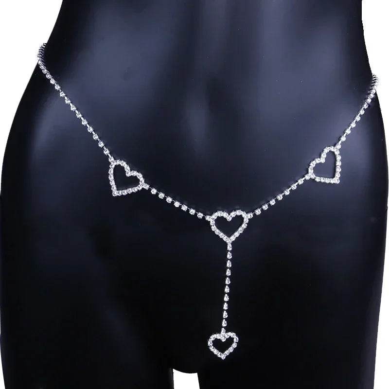 Retro Rhinestone Chain Belt – Multilayer Tassel Waist Chain for Women - Stylemein