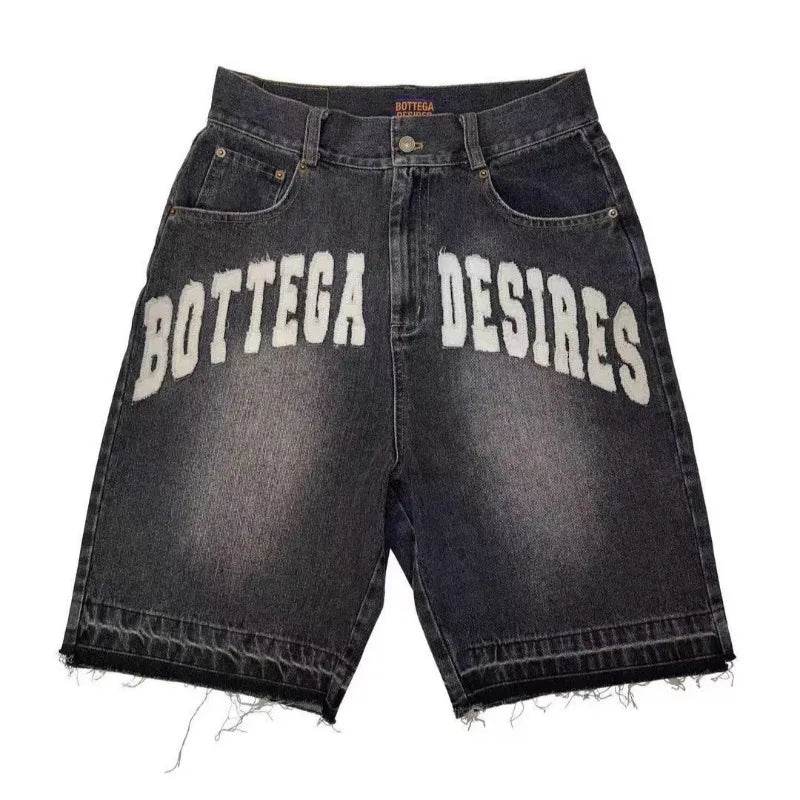 Y2K Embroidered Baggy Jeans – Washed Vintage Denim with Tassels - Stylemein