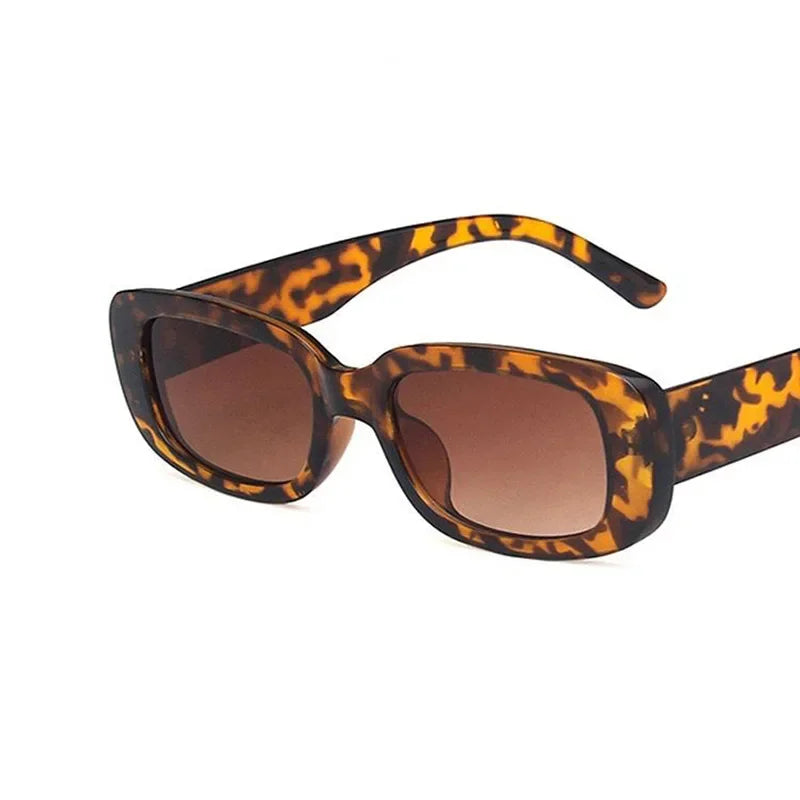 Vintage Small Rectangle Sunglasses – Retro Square Eyewear for Women with Anti-Glare UV Protection