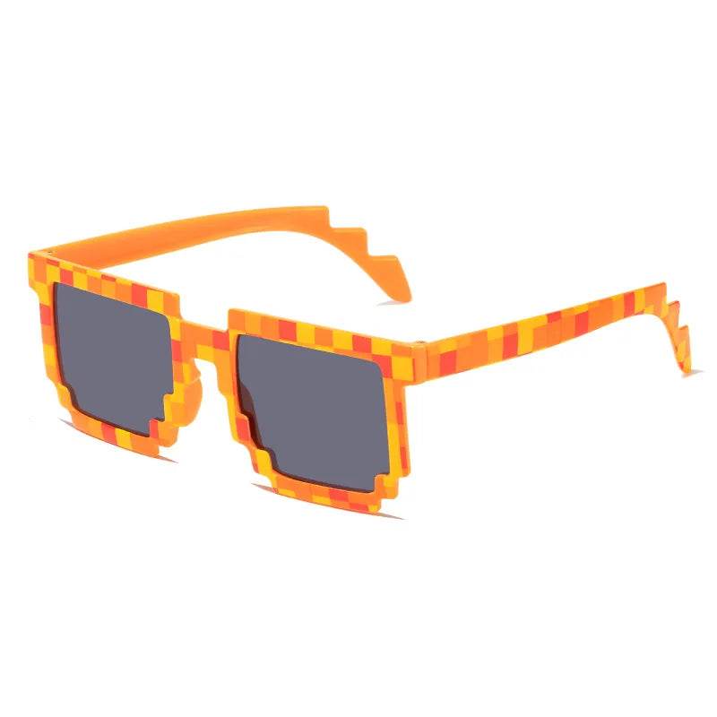 Stylemein - Pixel Sunglasses – Fun Mosaic Creeper Glasses for Kids and Teens