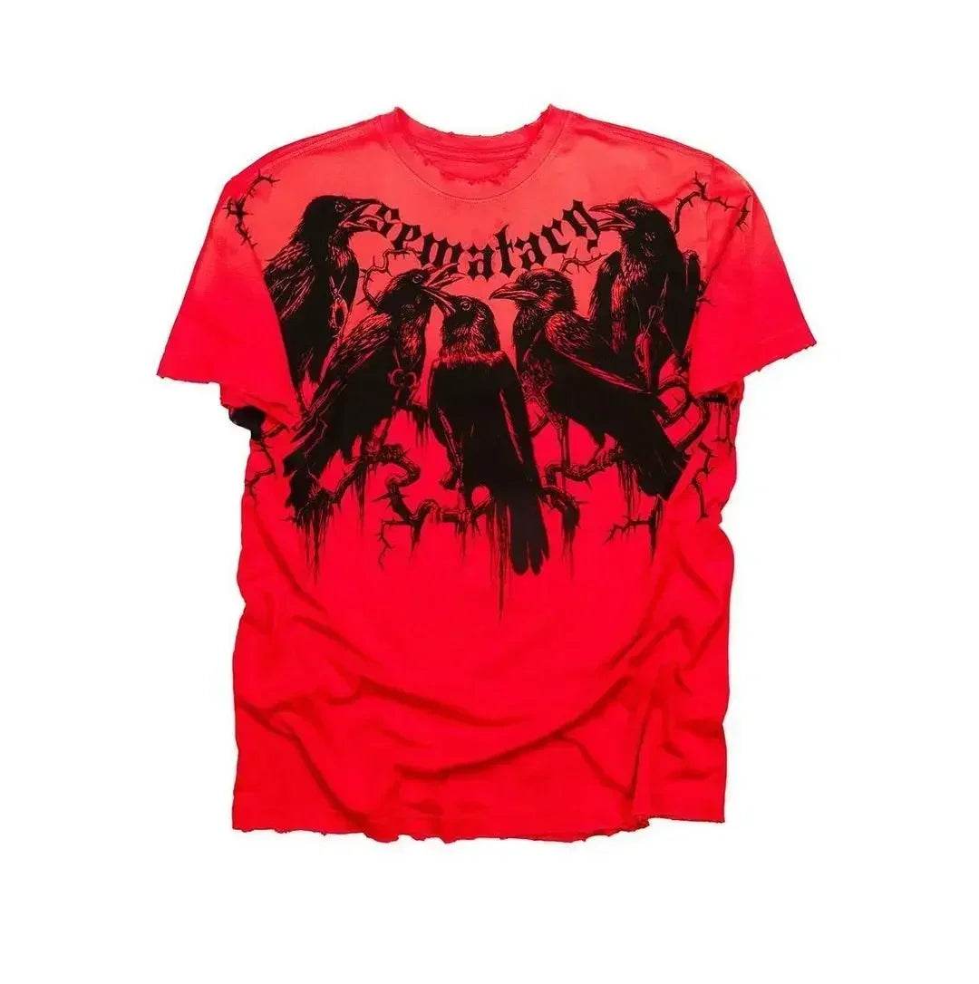 Oversized Vintage Graphic T-Shirt for Women – Edgy Punk Streetwear Tee with Bold Hip Hop Print - Stylemein