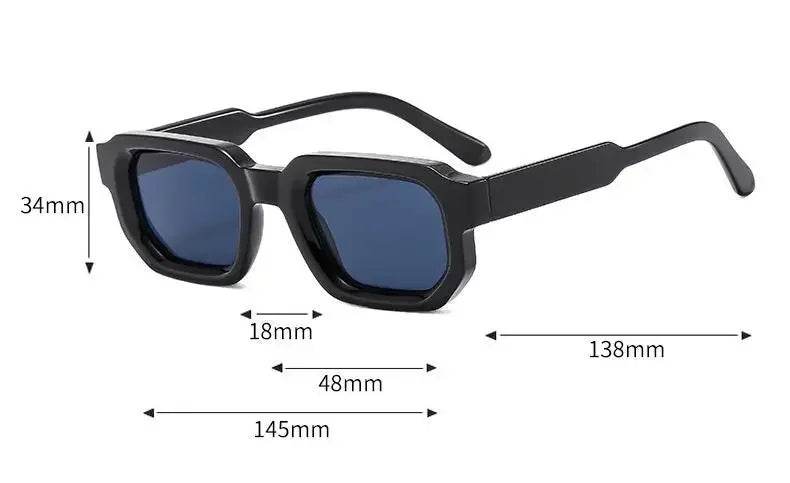 Stylemein - Vintage Rectangle Frame Sunglasses – Unisex Retro UV400 Eyewear for Fashion-Forward Men and Women