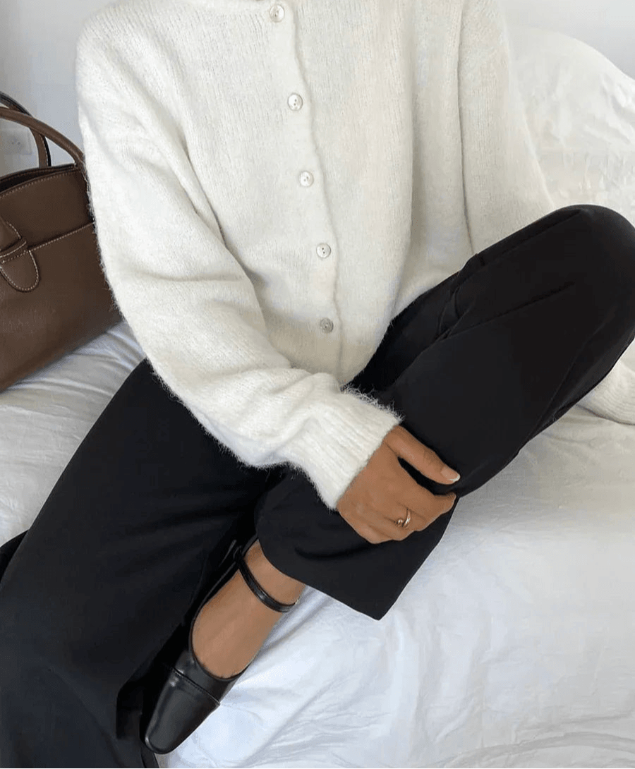 Stylemein - Elegant Cashmere Cardigan – Long Sleeve Knitted Casual Sweater