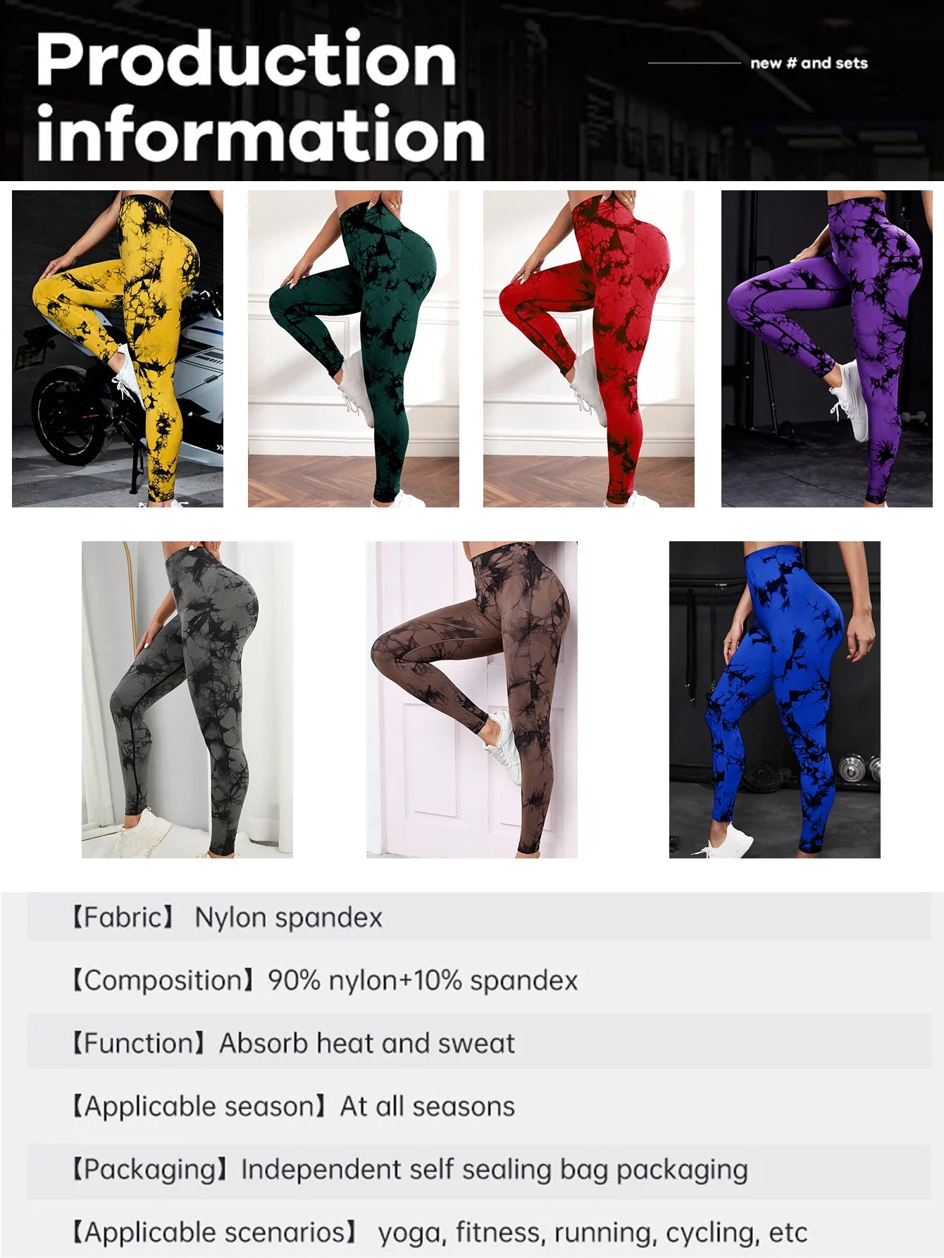 Trendy Tie-Dye Seamless Leggings – High Stretch Tummy Control Yoga Tights