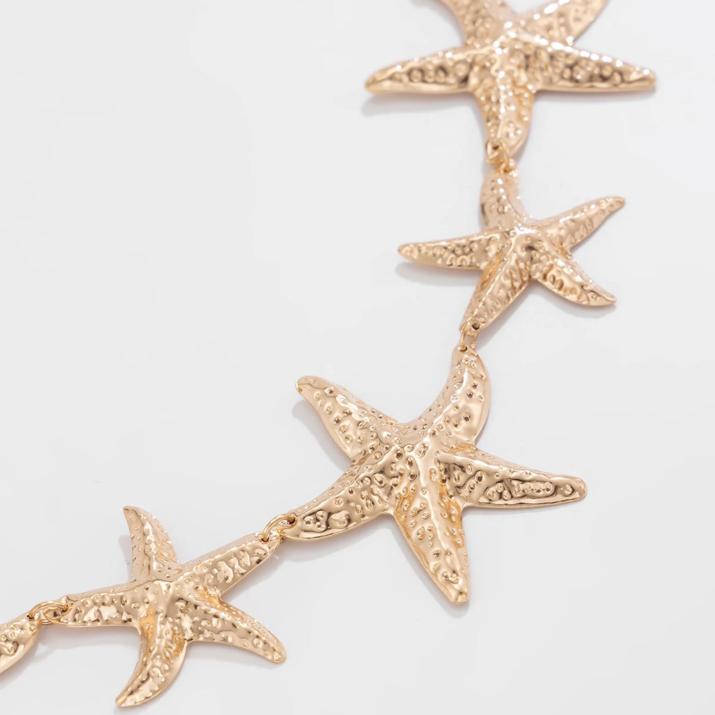 Gold Starfish Waist Chain – Summer Beach Body Jewelry for Women
