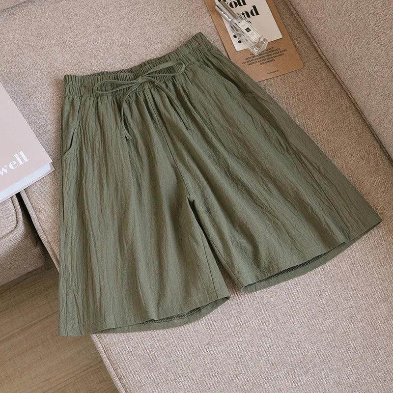 Short skirt | Embroidery Elastic Waist Korean Style Short skirt | Colorful Simple Oversize Female Trousers - Stylemein