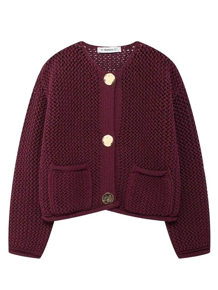 Stylemein - Women’s Knitted Cardigan – Loose Button Long Sleeve Autumn Winter Sweater