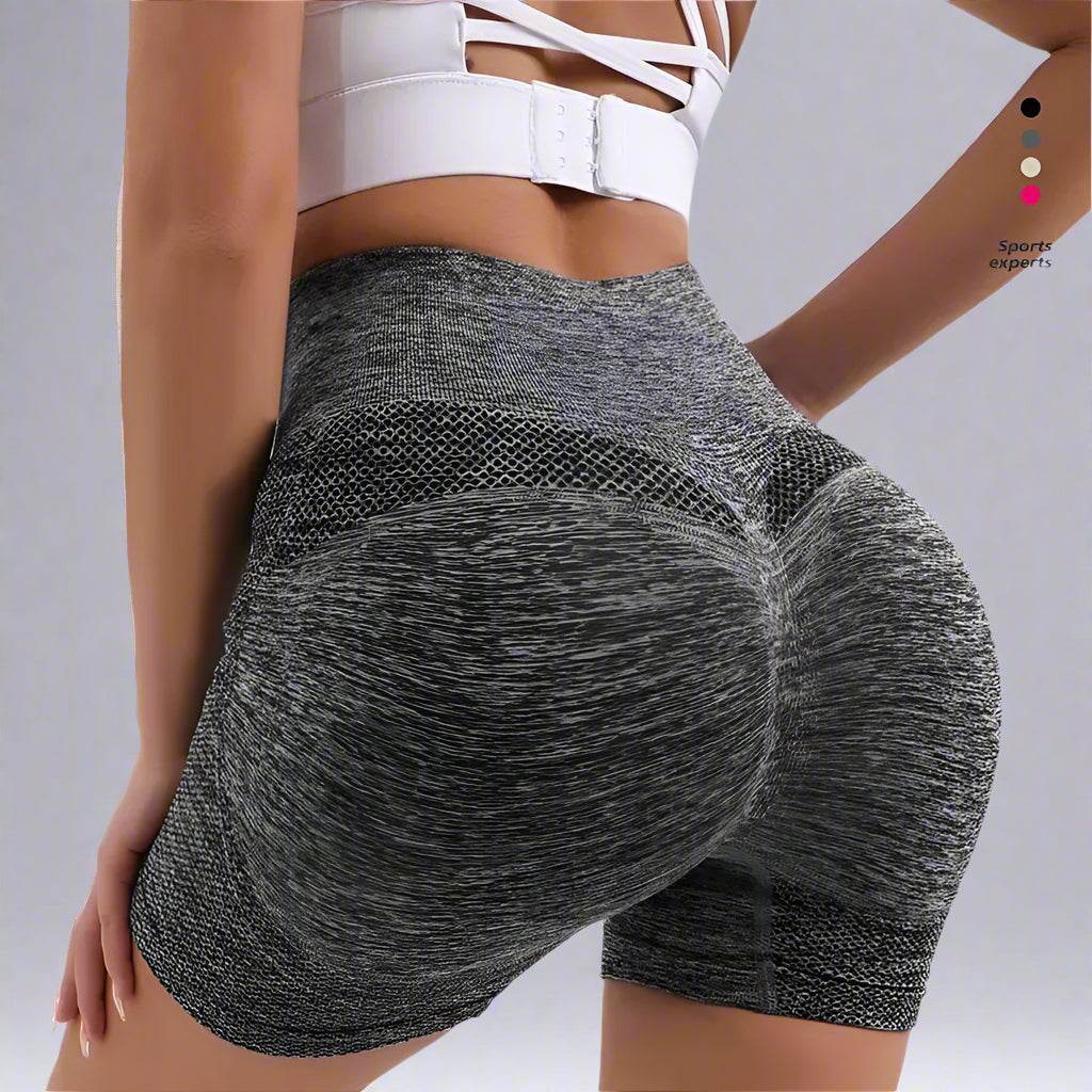 High Waist Butt-Lifting Yoga Shorts – Ruched Tummy Control Booty Shorts for Women - Stylemein