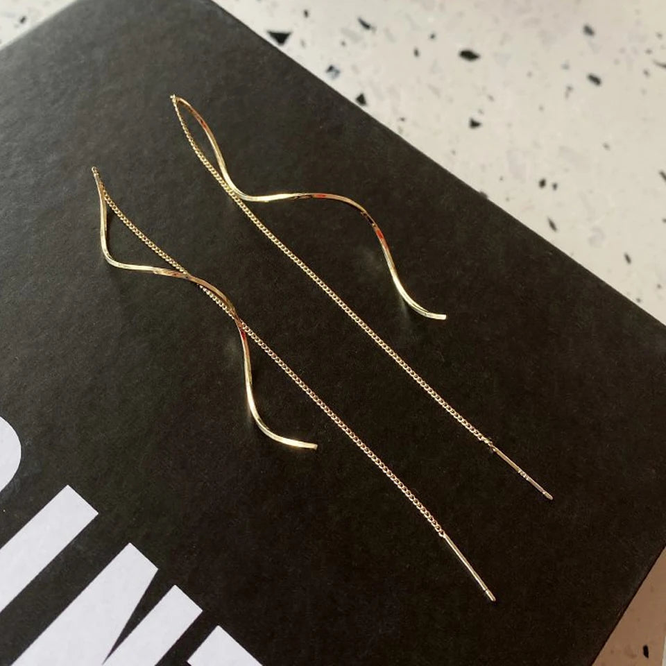 Korean threader earrings

