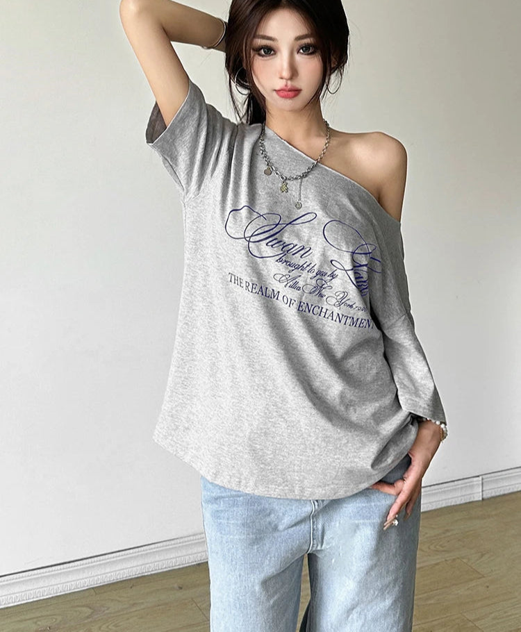 Women’s Letter Print T-Shirt – Casual Summer Streetwear Fashion Top