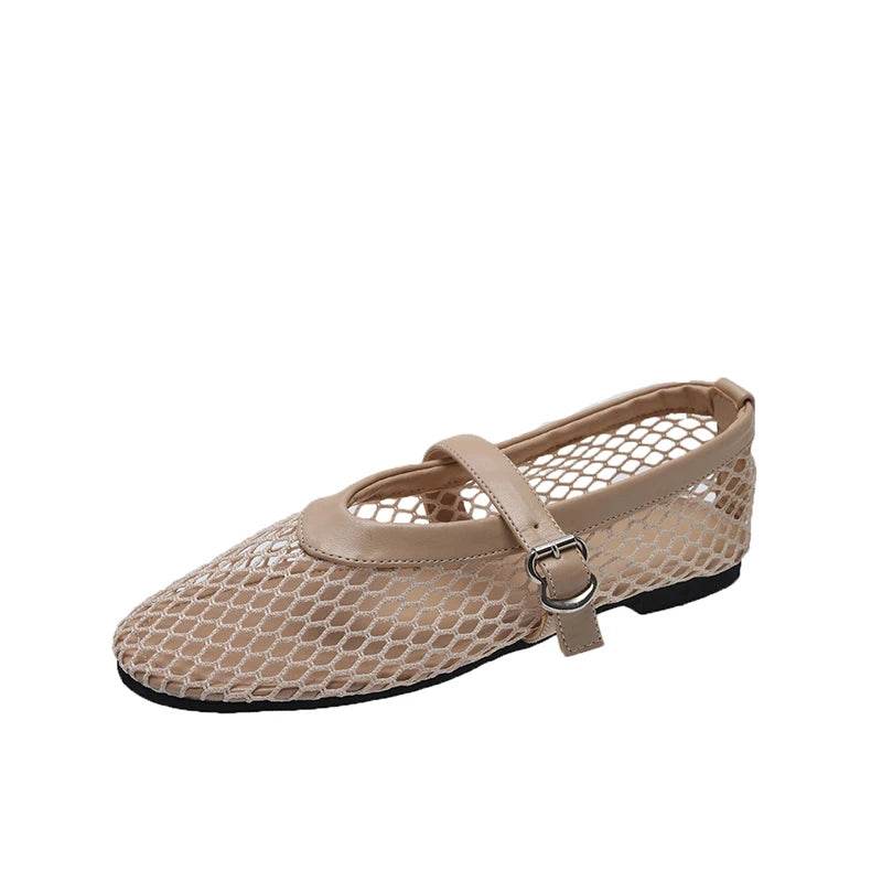 Breathable Hollow Ballet – Women’s Round Toe Mary Jane Sandals for Casual Comfort - Stylemein