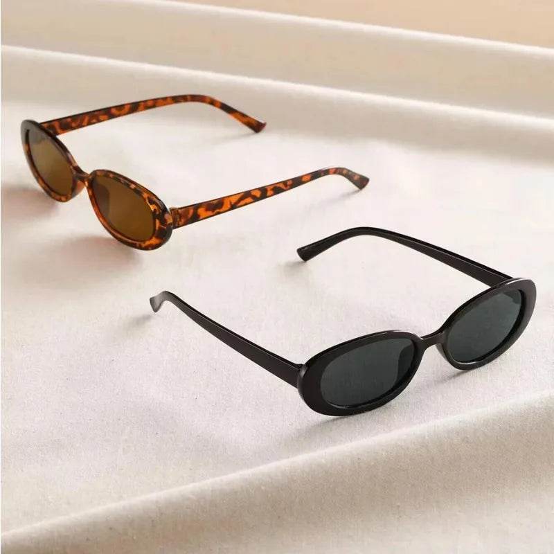 Stylemein - Vintage Oval Sunglasses for Women – Retro Small Frame UV400 Eyewear