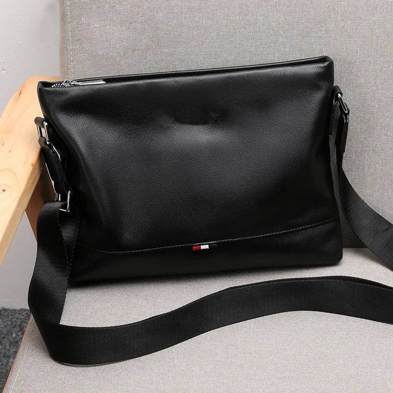 Women's Thick Genuine Leather Shoulder Bag: Vintage Style & Durable - Stylemein