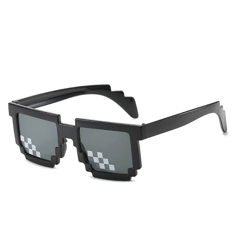 Stylemein - Pixel Sunglasses – Fun Mosaic Creeper Glasses for Kids and Teens