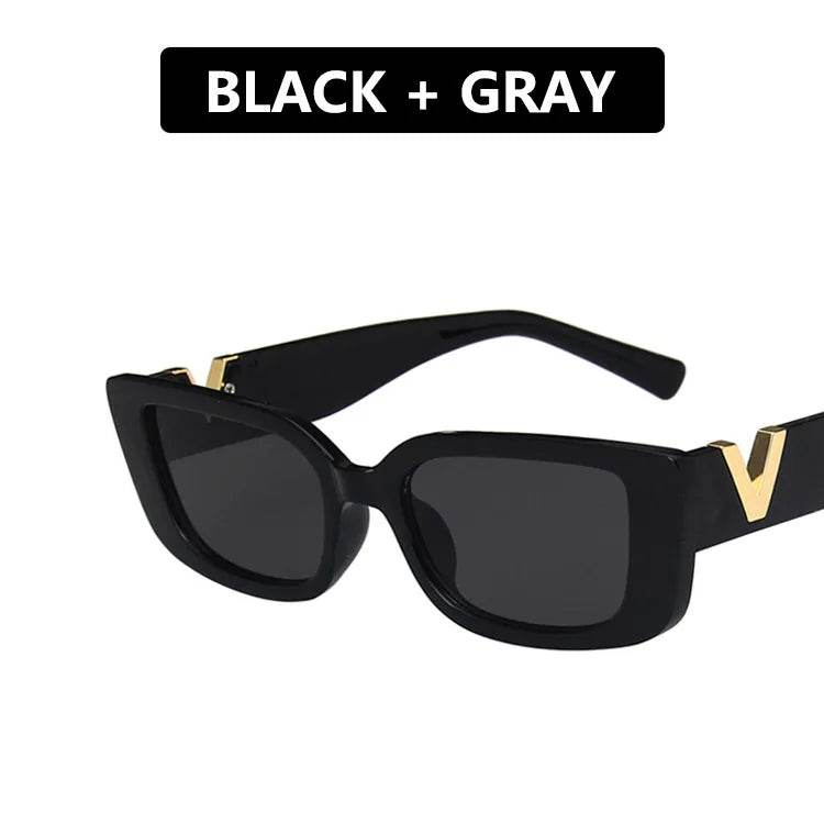 Stylemein - Retro Rectangle Sunglasses – Vintage Small Frame Eyewear for Women