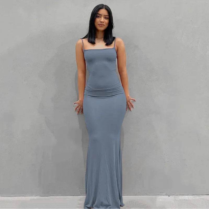 Inspired Sleeveless Backless Maxi Dress: Summer Sensation for Elegant Ladies - Stylemein