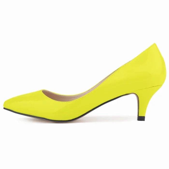 Classic Pointed Toe Kitten Heels – 5cm Low Heel Dress Pumps - Stylemein