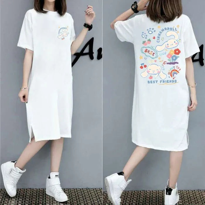Women’s Plus Size Pullover Dress – Korean Style Summer Casual Outfit