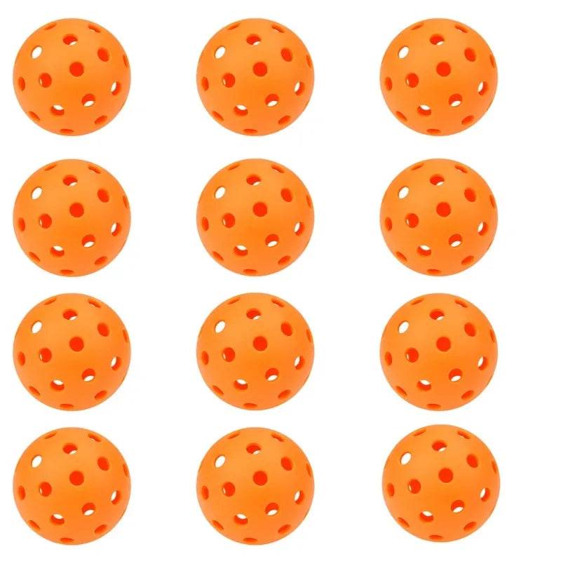 Indoor Pickleball Balls – 6/12pcs Colorful 72mm Training Balls with 40 Holes - Stylemein
