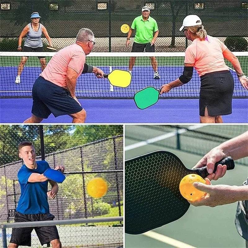 Indoor Pickleball Balls – 6/12pcs Colorful 72mm Training Balls with 40 Holes - Stylemein