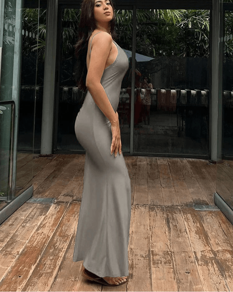 Stylemein - Elegant Backless Evening Maxi Dress – V-Neck Sleeveless Mermaid Prom Gown