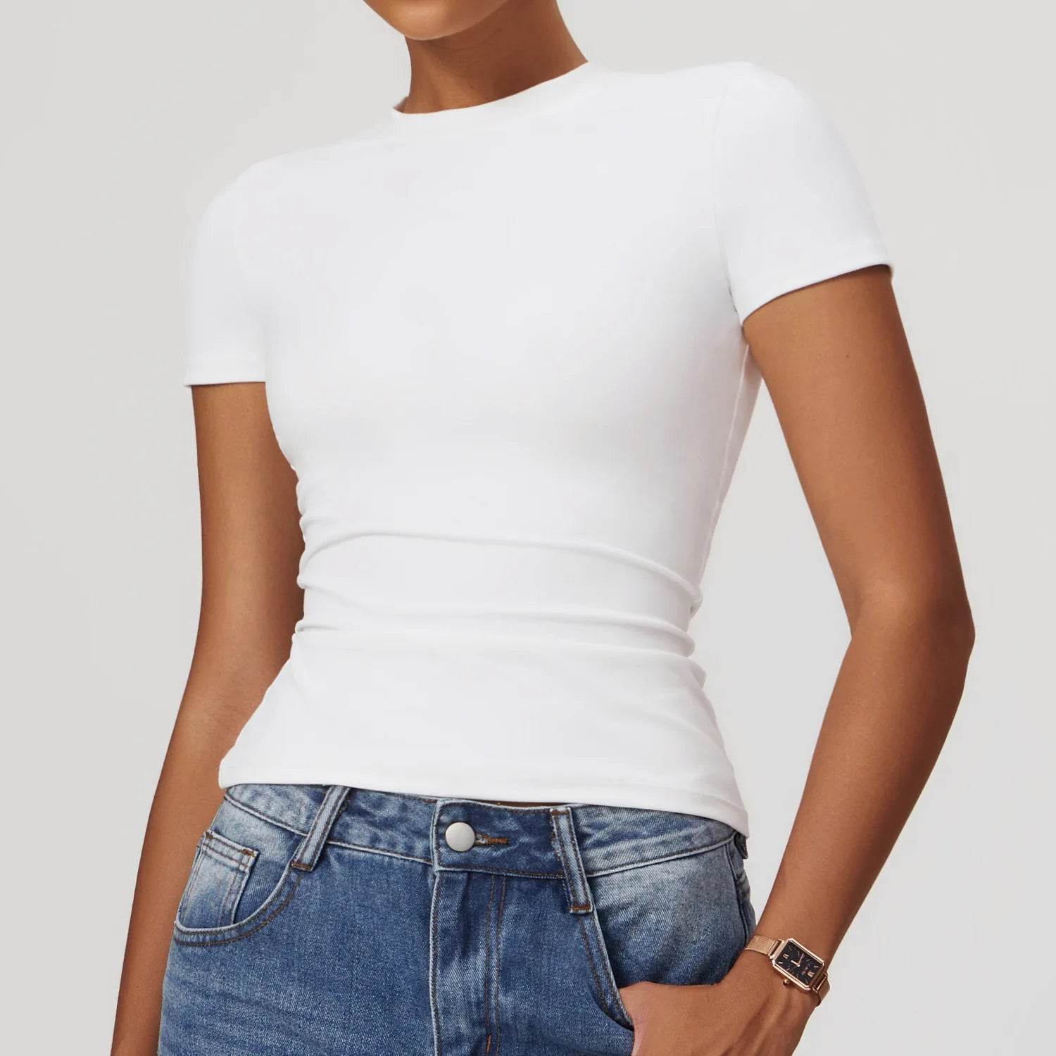 Breathable Slim Fit Sports T-Shirt – Women’s Active Gym Tee - Stylemein