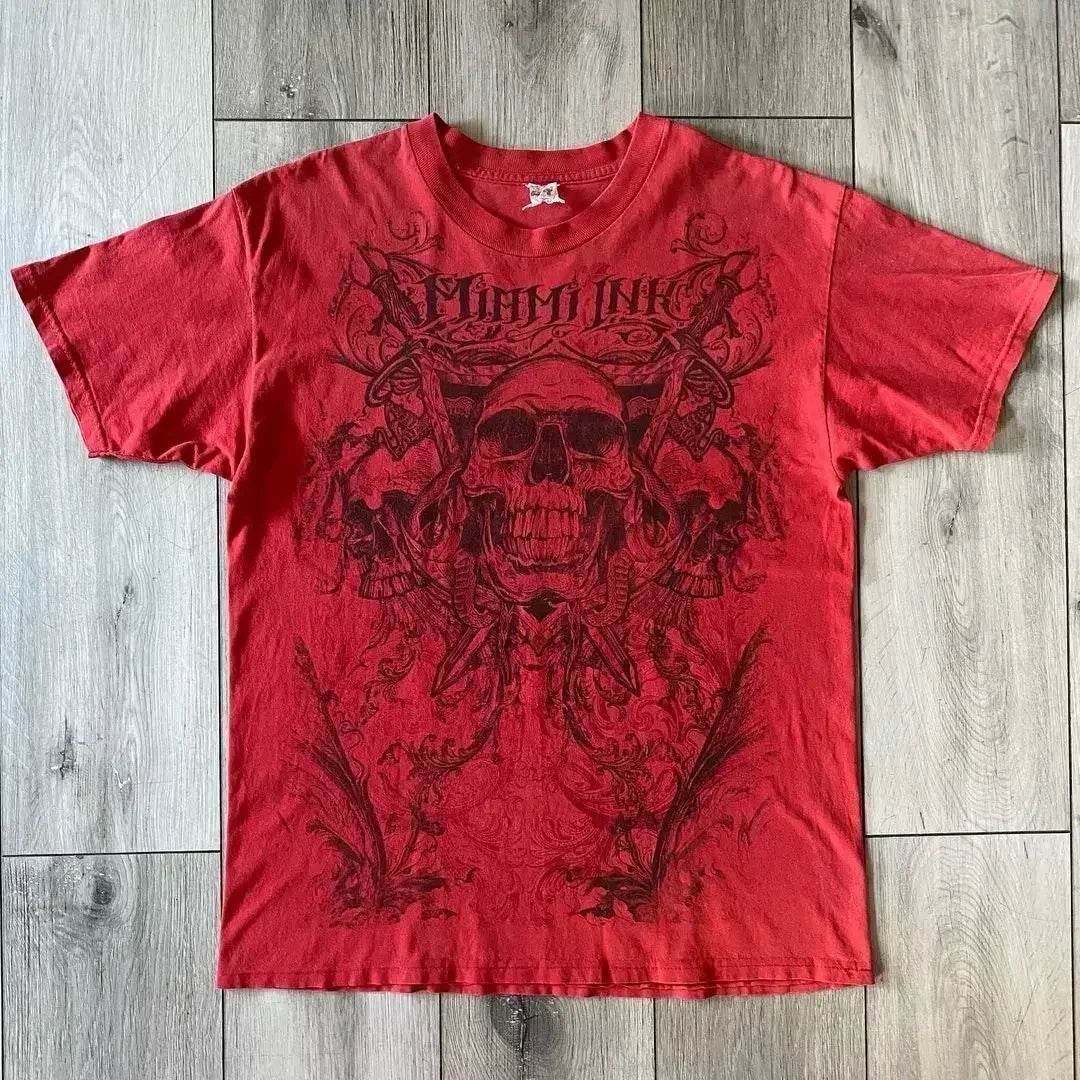 Oversized Vintage Graphic T-Shirt for Women – Edgy Punk Streetwear Tee with Bold Hip Hop Print - Stylemein
