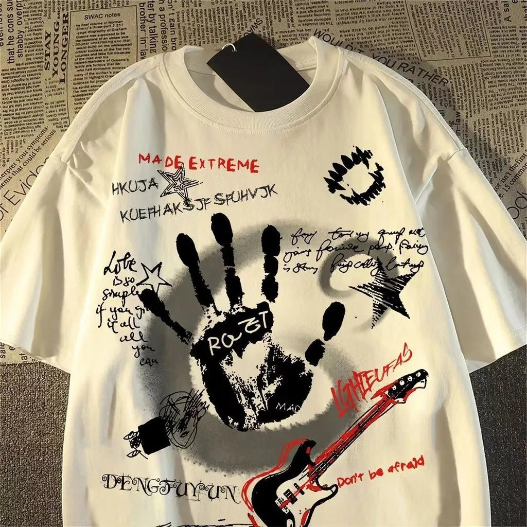 Unisex Round Neck T-Shirt – Casual Short Sleeve Summer Streetwear