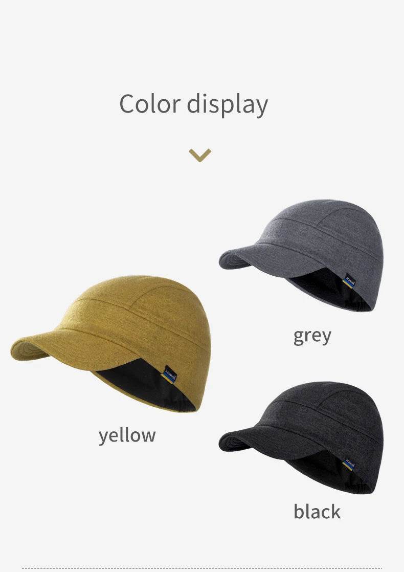Warm Winter Ear Hat with Collapsible Brim: Ideal for Running & Outdoor Activities - Stylemein