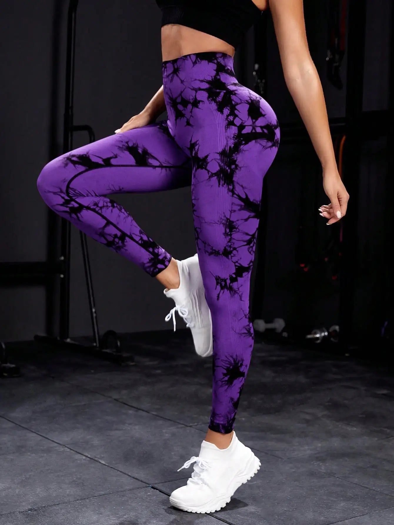 Trendy Tie-Dye Seamless Leggings – High Stretch Tummy Control Yoga Tights