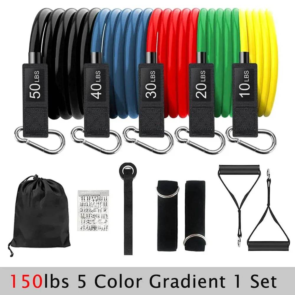 Resistance Bands Set: Tension Pull Ropes for Full Body Workout at Home - Stylemein