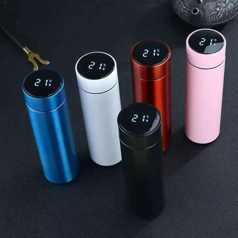 Smart Thermos Bottle (500ml): Digital Temperature Display, Keeps Drinks Hot & Cold - Stylemein