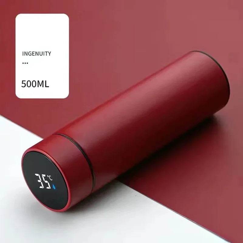 Smart Thermos Bottle (500ml): Digital Temperature Display, Keeps Drinks Hot & Cold - Stylemein